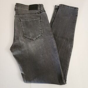 D95 Lucky Brand Brooke Skinny Jeans Grey Faded Distressed Womens 4 27 29 Inseam